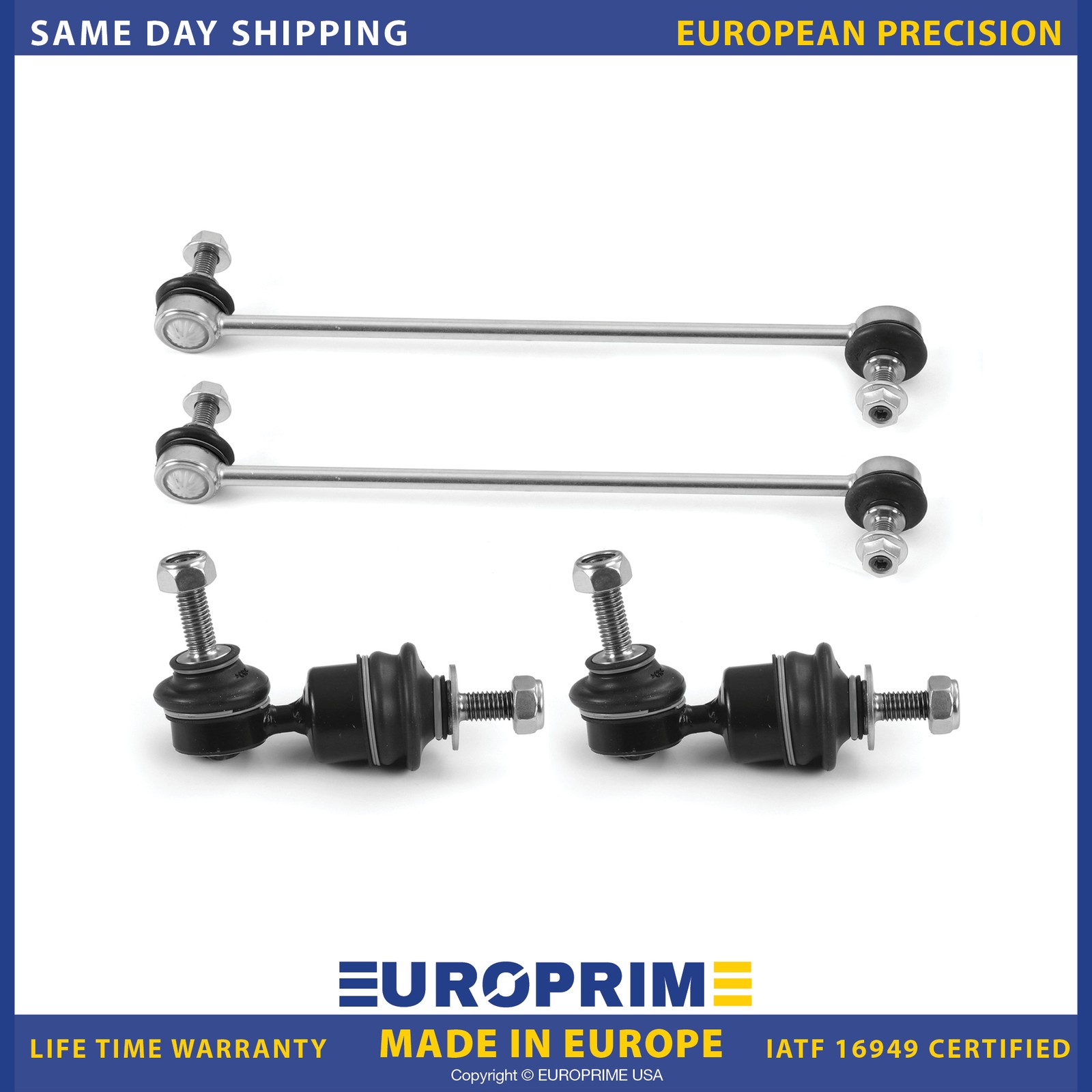 Front & Rear Stabilizer Sway Bar Link Set for 2010-2013 Mazda 3 Sport 4 PCS