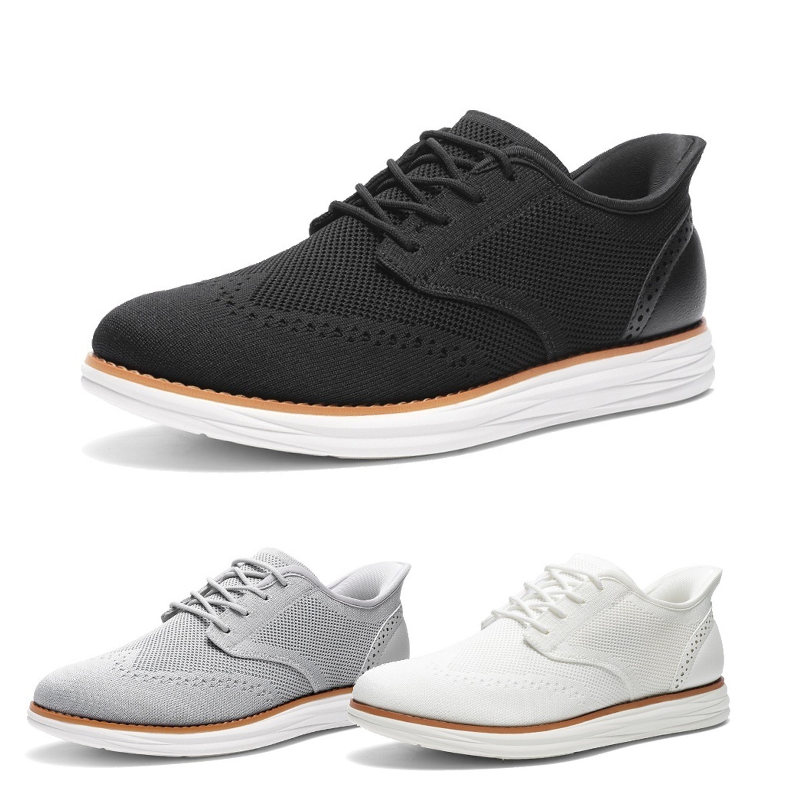 Men's Lightweight Oxfords Sneakers Casual Dress Lace-Up Walking Shoes