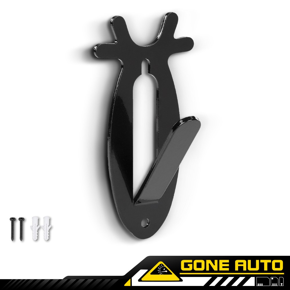 1Pc Deer Skull Hanger Wall Bracket Antler Style European Mount W/ Hardware Black