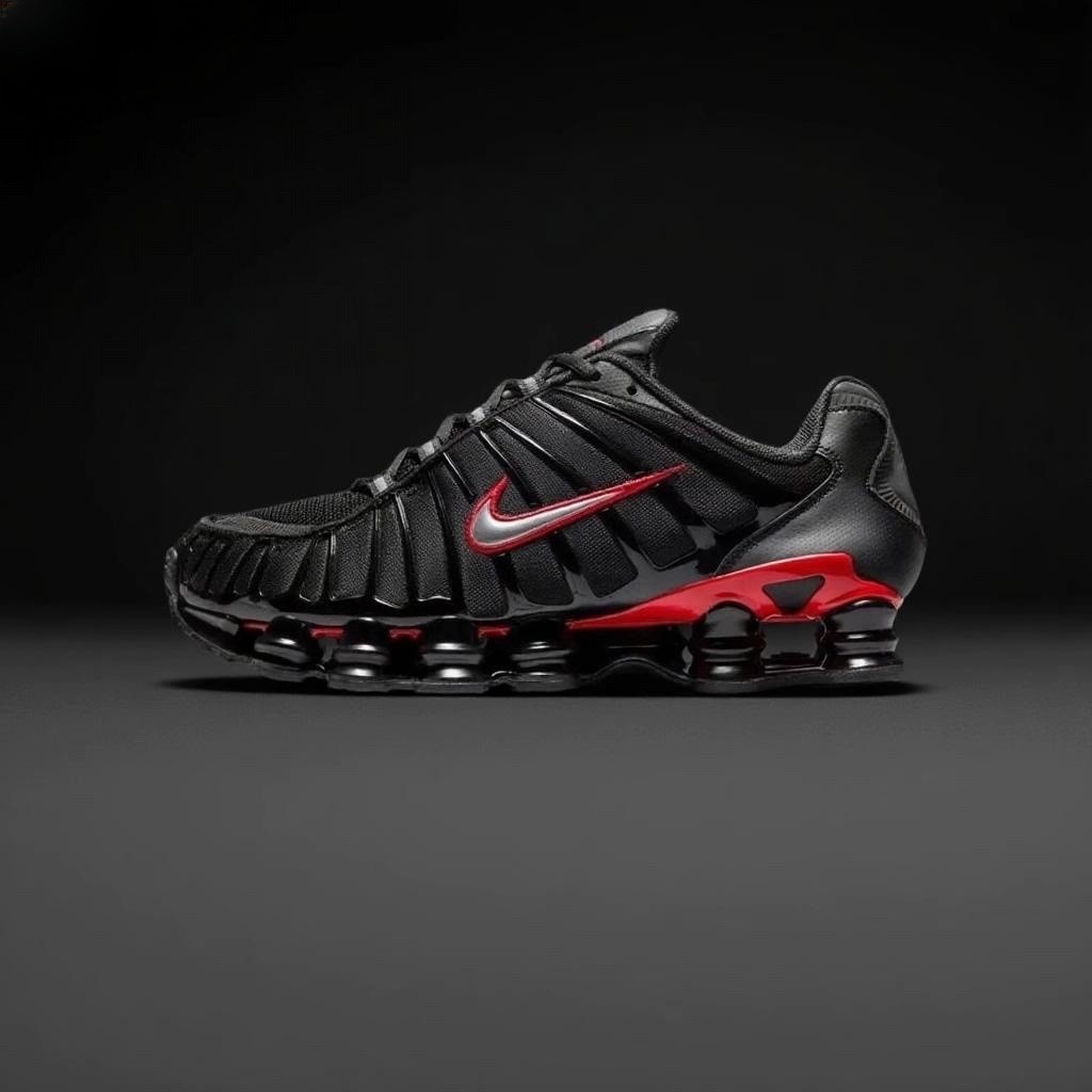 Nike Shox TL Shoes Black College Red Silver CN0151-003 Men's Size 7-12