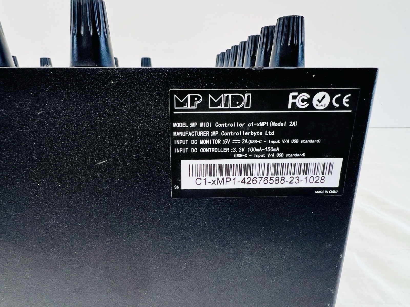 MP MIDI MP Controller Model 2A c1-xmp1 Tested & Working