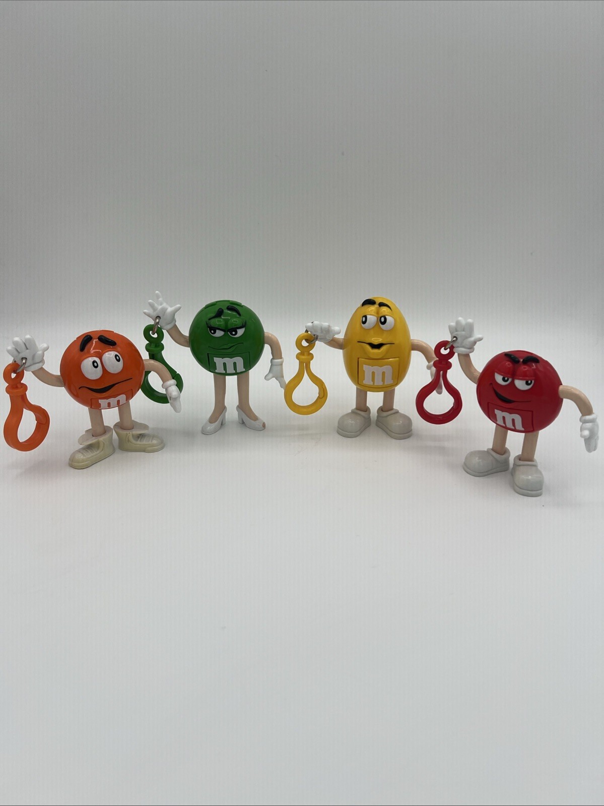 GREEN YELLOW ORANGE RED M&MS 4" Keychain Candy Dispenser Oddzon Hasbro