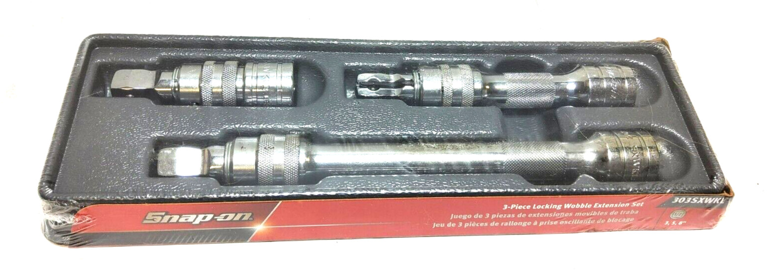 New Snap-on™ 303SXWKL 3pc 1/2" Drive 3" 5" 8" Locking Wobble Extension Set