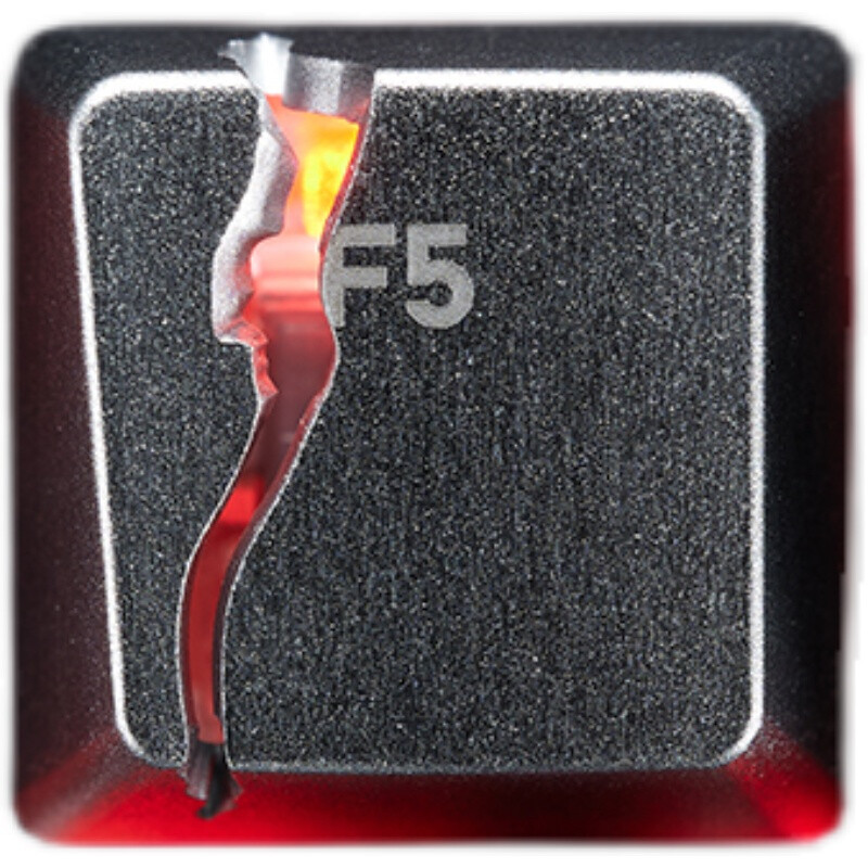 DIY Alloy Single F5 Split Keycap Key Cap Light Transmission For Cherry MX