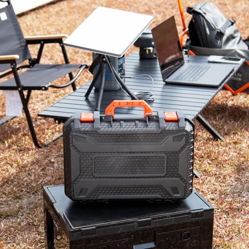 Storage Case for Starlink Mini, Protective Hard Case with EVA Padding Black+Red