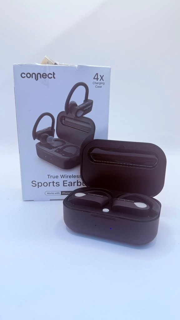 Connect True Wireless Sports Earbuds with 4X Charging Case Black