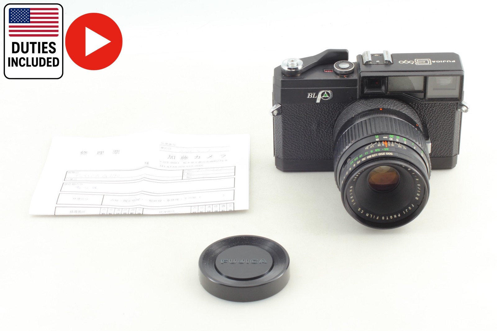 CL'd, New Curtain & Seals [Near MINT] Fujifilm Fujica G690 100mm f3.5 Lens JAPAN