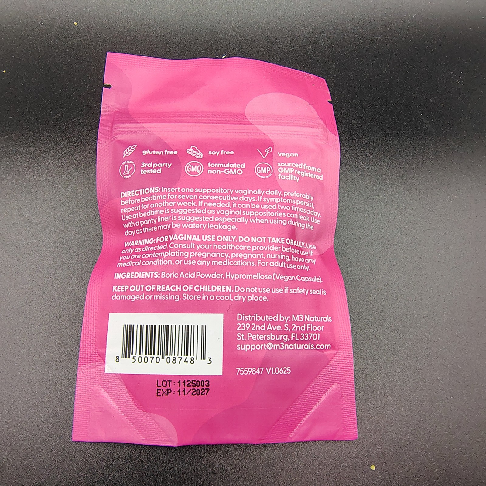 Boric Acid Vaginal Suppositories 30 Count