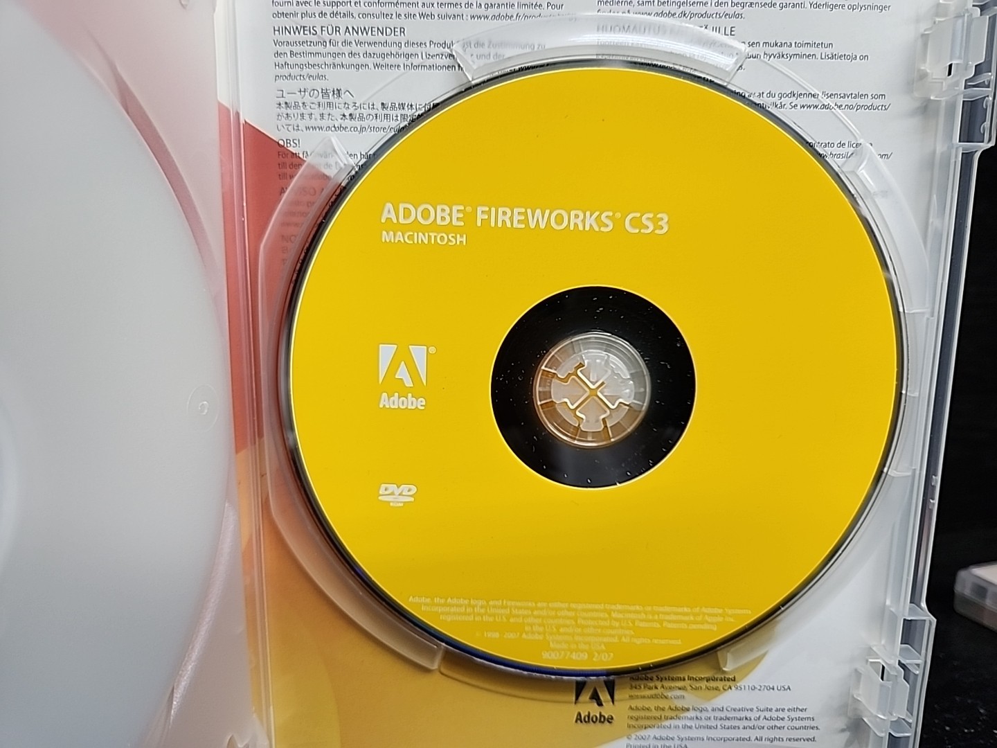 Adobe Creative Suite 3 Design Premium DVDs With Serial Number Macintosh 5 Discs