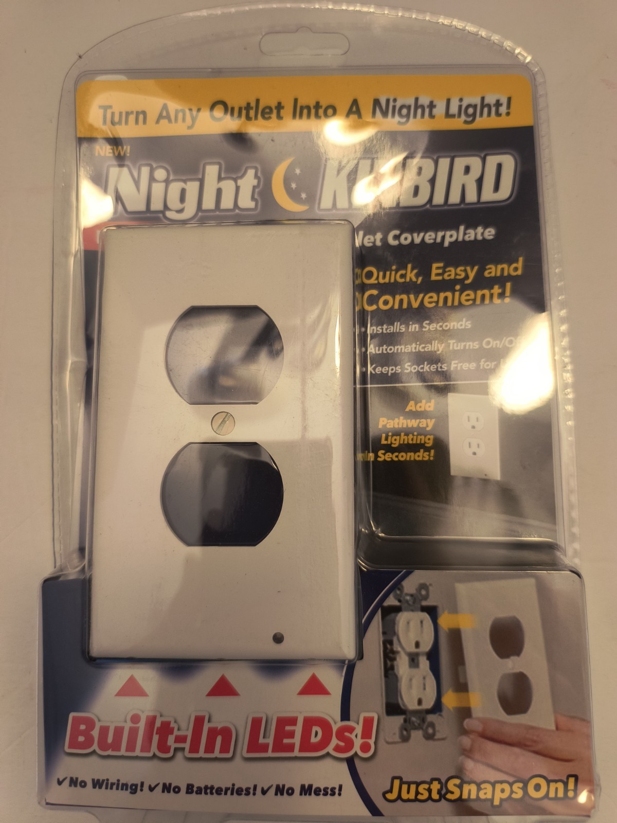 GENUINE NIGHT KINBIRD, LIGHTED WALL OUTLET Night Light, NEW