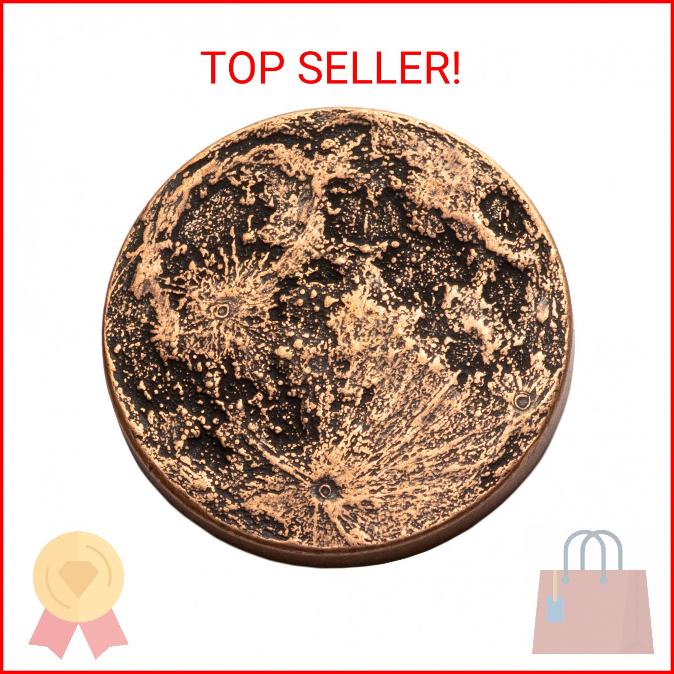 Copper Moon Coin | Lunar Reminder Token | Handmade by Shire Post Mint |