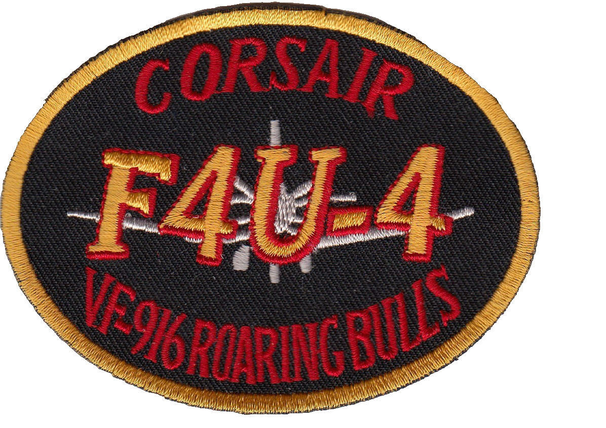 VF-916 ROARING BULLS F4U-4 CORSAIR OVAL PATCH
