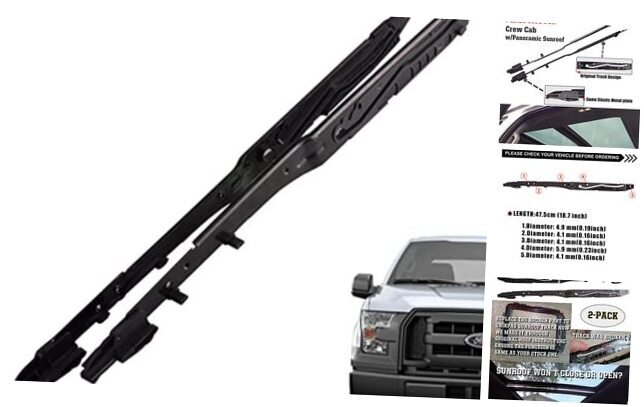 Sunroof Track Compatible for Ford F150 2015-2020 F250 F350 F450 2017-2019