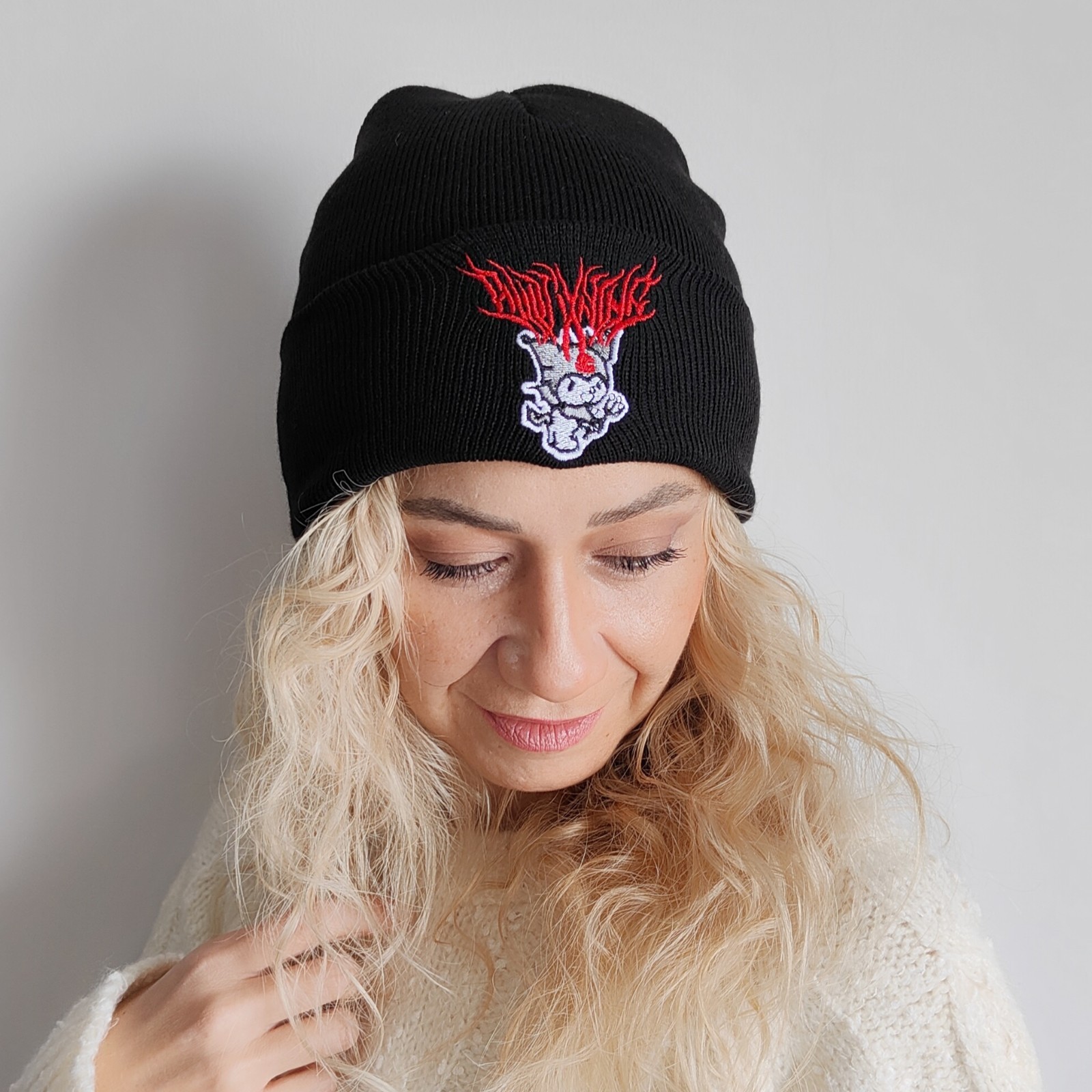 Kuromi Beanie,Anime Embroidery Beanie,Harajuku clothing,Teenage gift,Kawaii