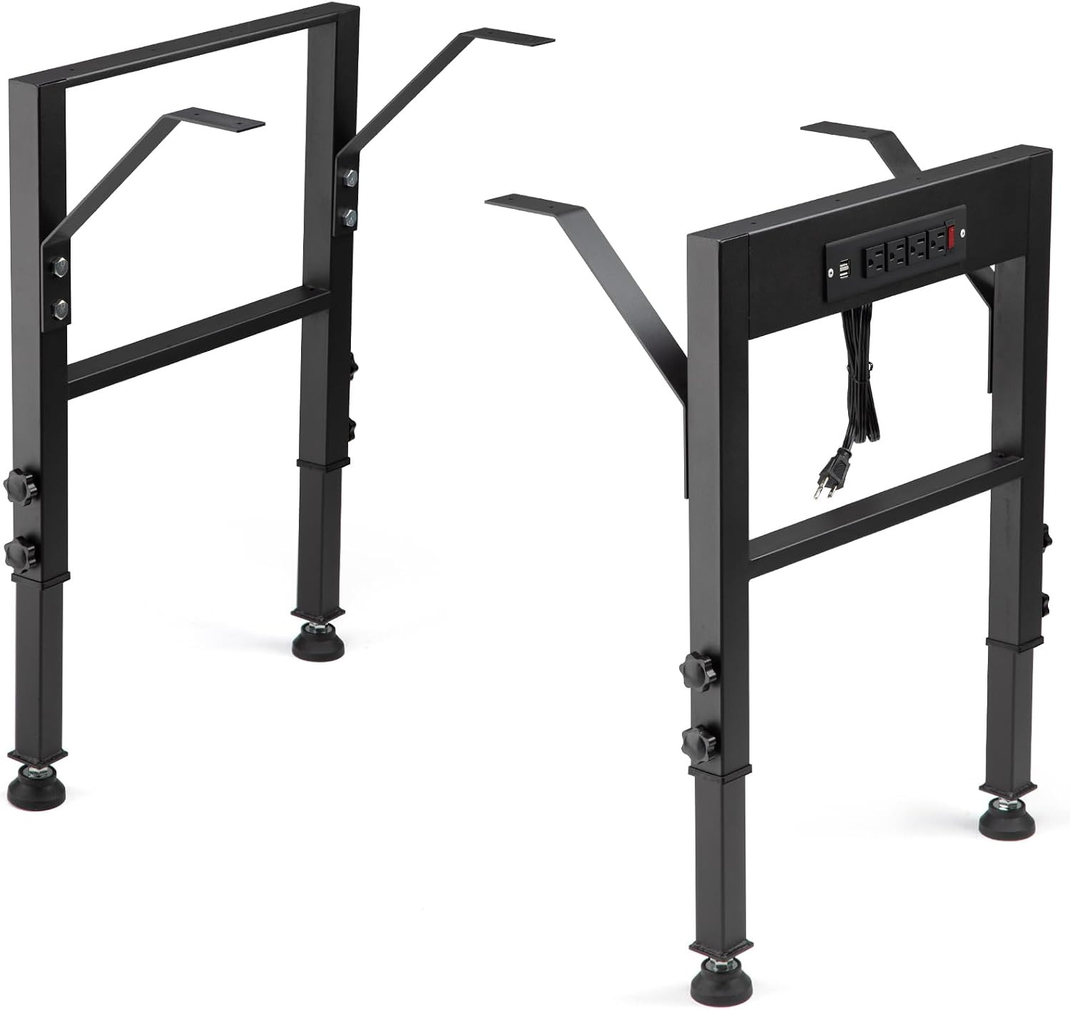 19.6-Inch Depth Workbench Frame with Floor Protectors | Height Adjustable 28.5"