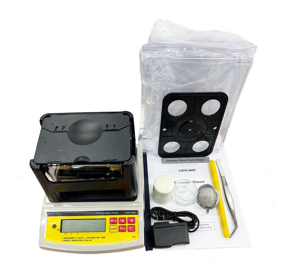 Gold Density Meter with Weight 0.005g-600g Automatic Zero Tracking Function