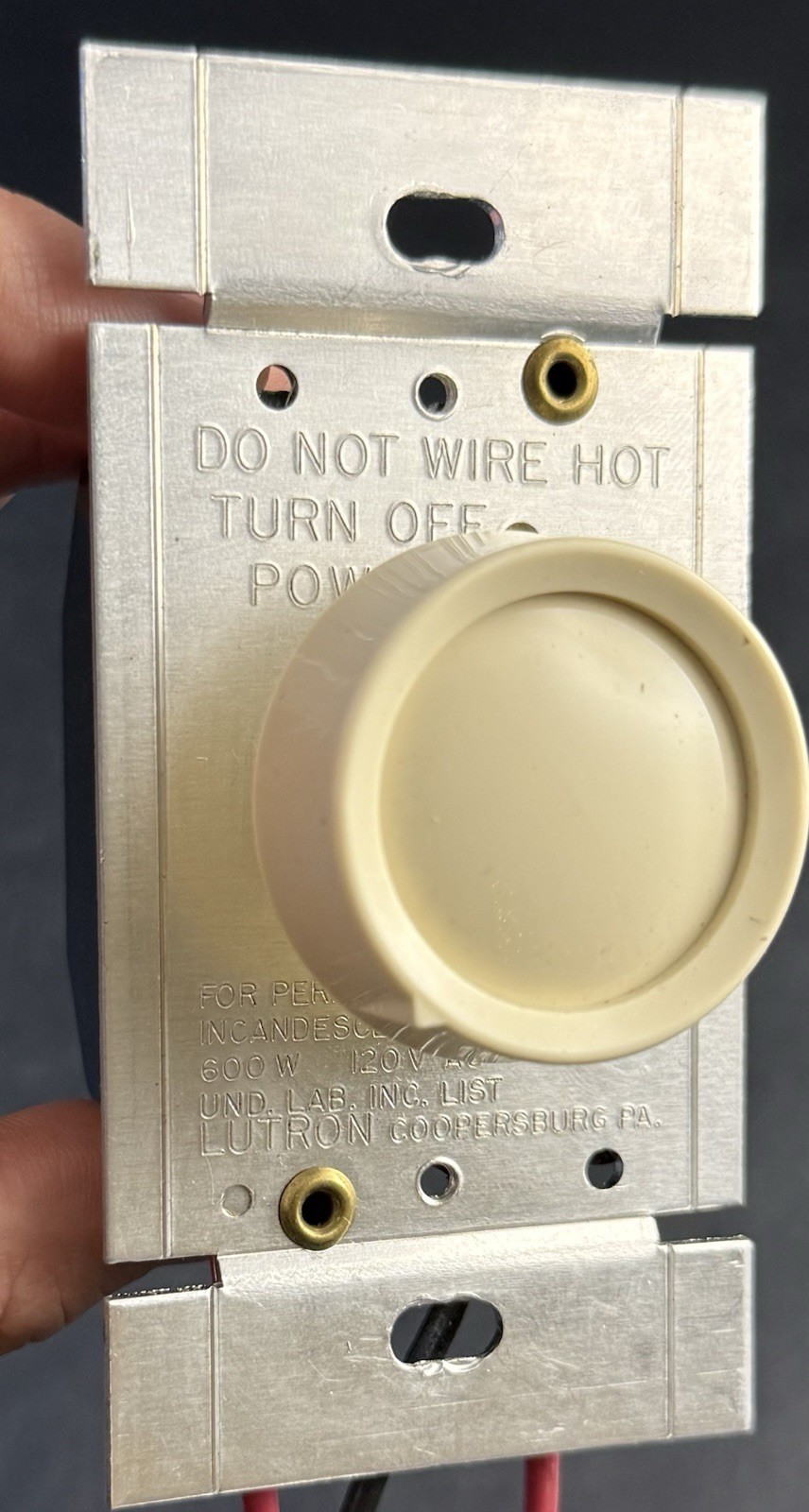 Lutron Electronics Rotary On/Off Fan-Speed Control Paddle Fan Genuine S6.1
