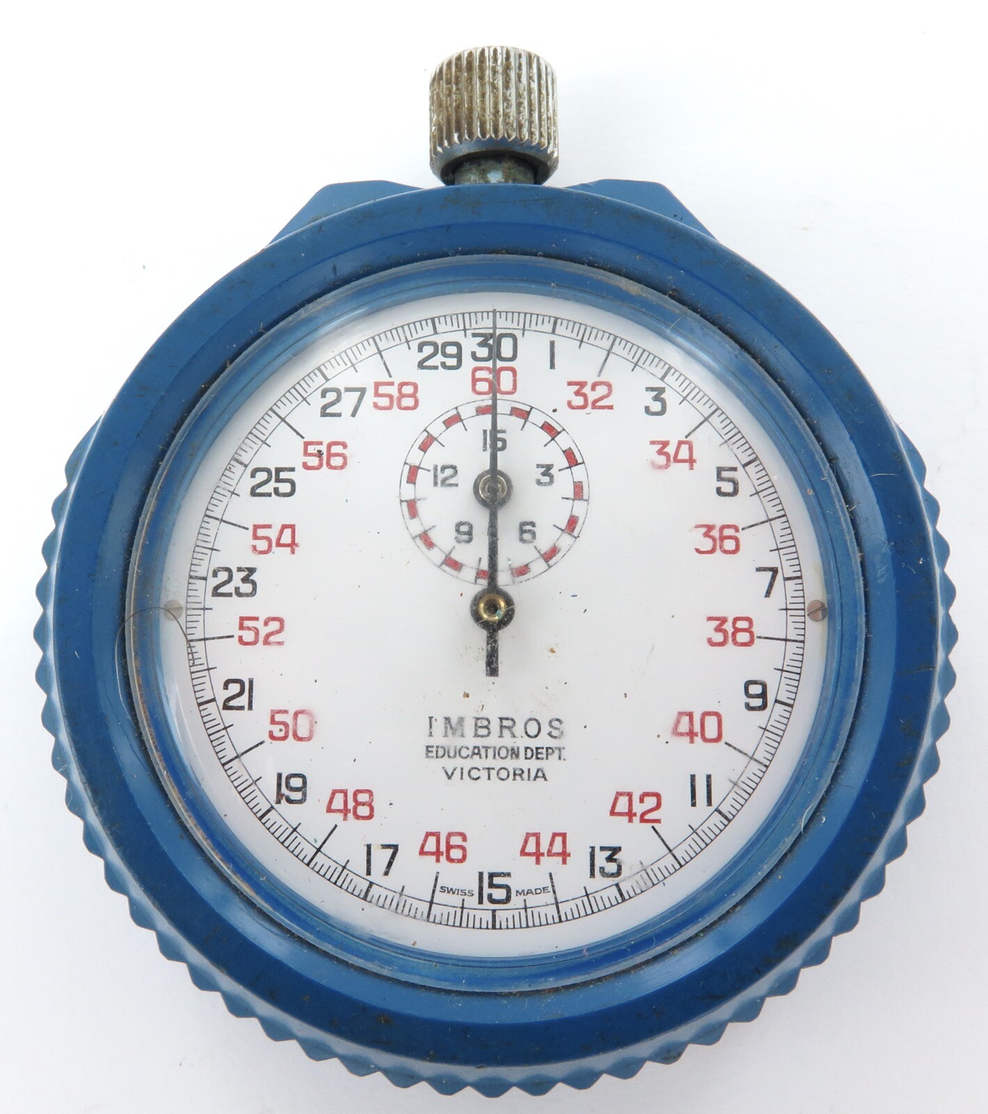 c1970s Swiss Herwins Super Hattrick IMBROS, Education Dept, Victoria Stopwatch.