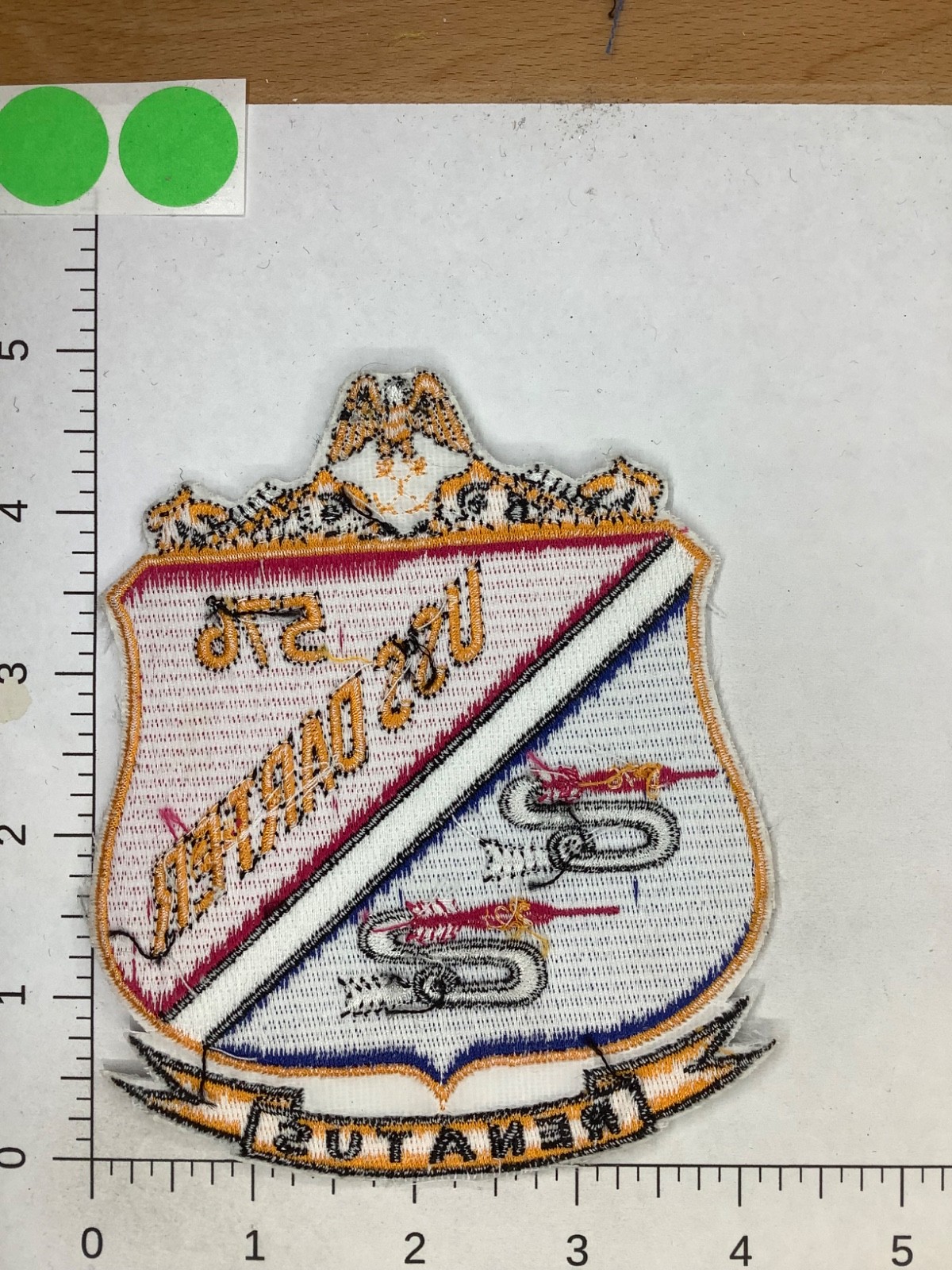 US NAVY USS DARTER 576 SHIPS PATCH