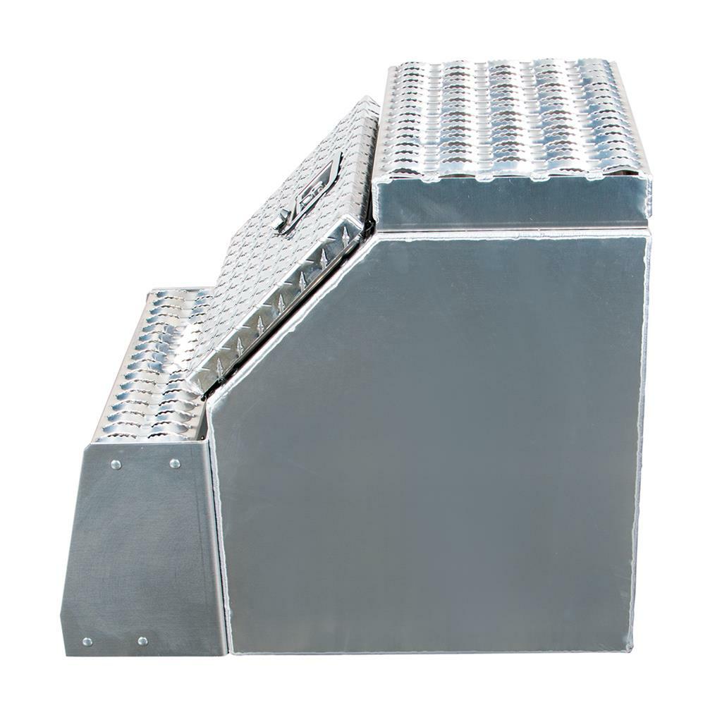 18" Aluminum Step Saddle Box with Lock and Keys