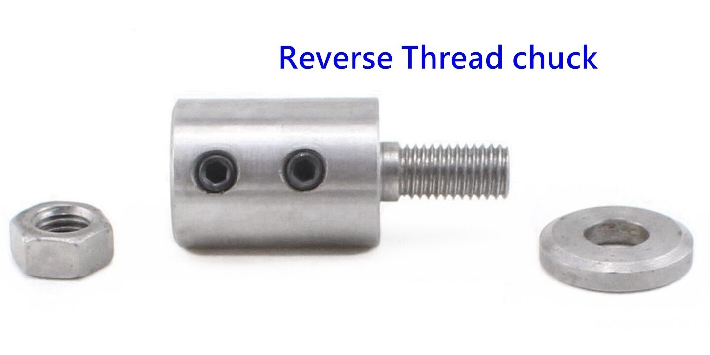 Positive / Reverse Thread chuck of lapidary grinding machine for grinding disc