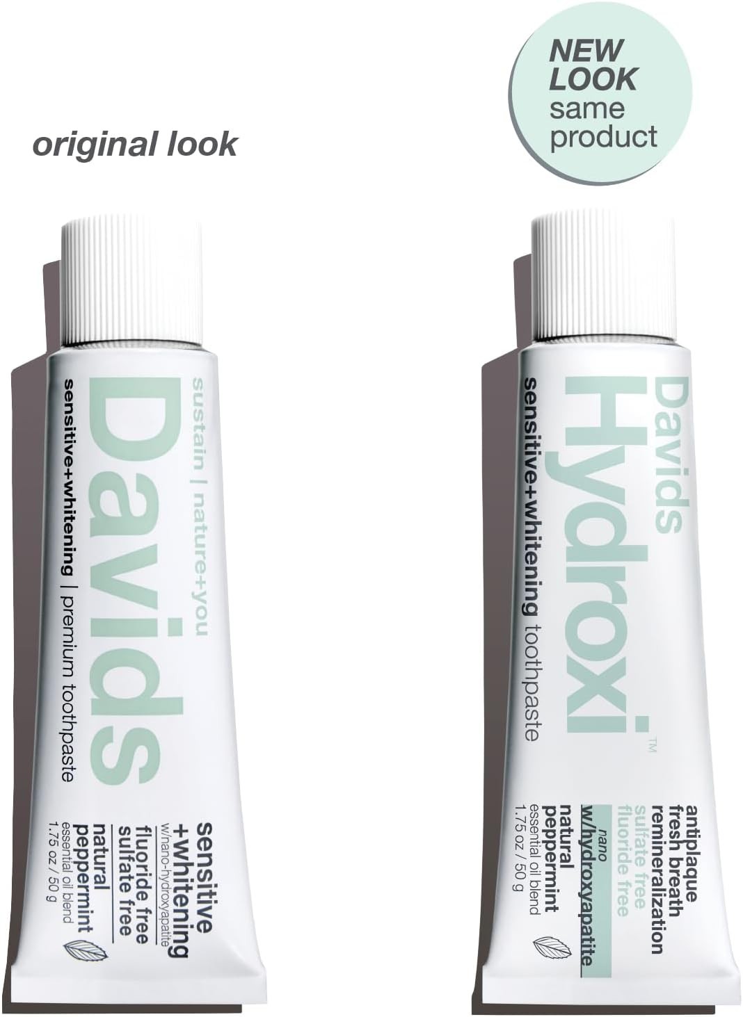 Davids Fluoride-Free Nano Hydroxyapatite Toothpaste, Enamel Remineralizing..