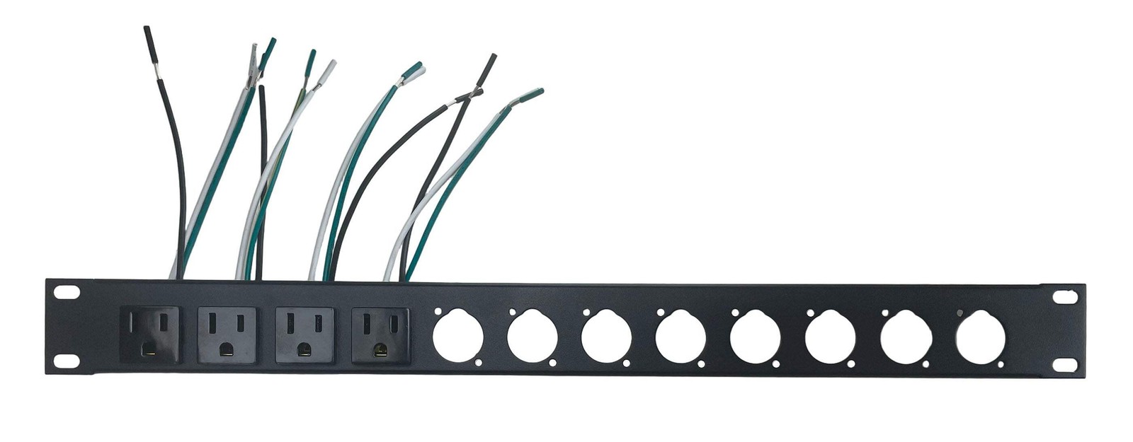 PROCRAFT AFP1U-4AC8X 1U Formed Aluminum Rack Panel w/ 4 AC + 8 D punches