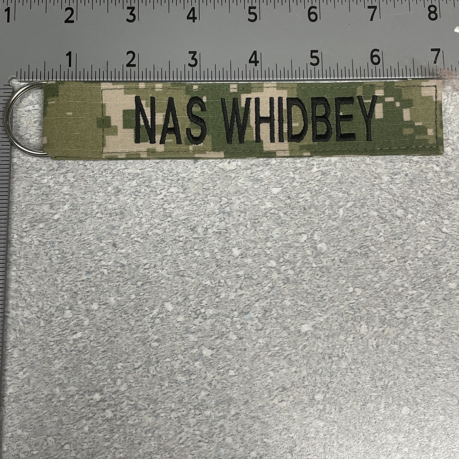 Keychain - Naval Air Station Whidbey Island WA - Digital Camo Color - New