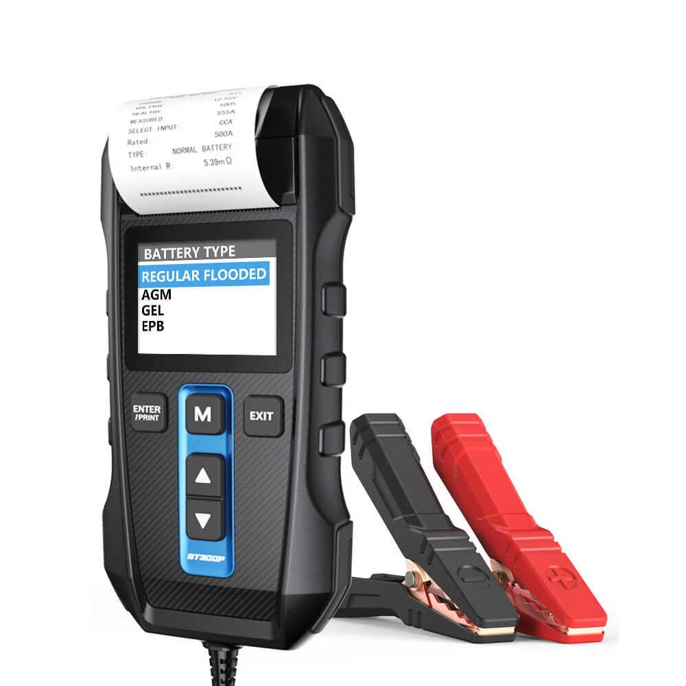 TOPDON Car Battery Tester + Printer 12V Load Tester Charging System 2.4'' LCD