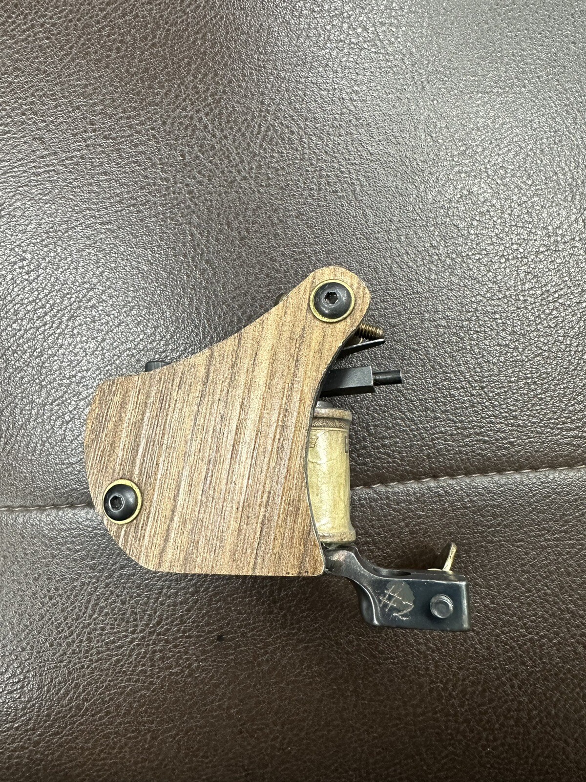 Professional Handmade Tattoo Machine Jensen Style Laminated Wood Side