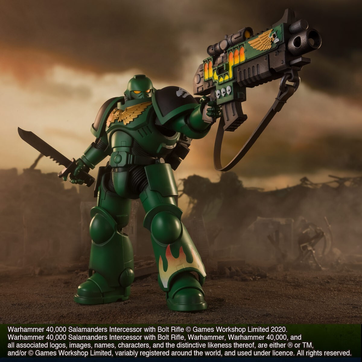 Bandai Warhammer 40K Salamander Intercessor with Bolt Rifle Sealed NIB