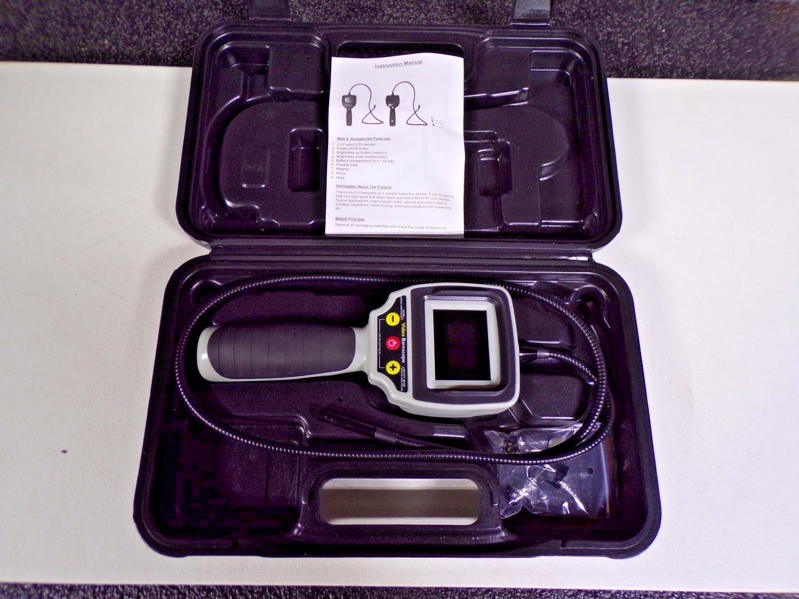 Duratool High Resolution Borescope with 2.3" Display (K)