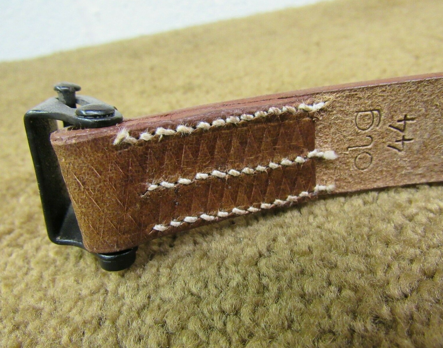 WW2 German K98 Mauser Leather Sling Maker Code & Date Stamp Yugo M48 Repro