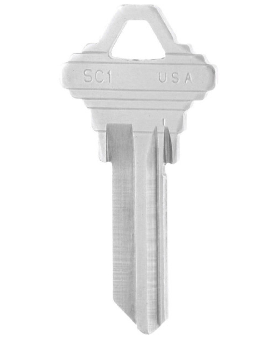 100 KEY BLANKS - 50 KW1 and 50 SC1 Keys Made in USA - FREE SHIPPING