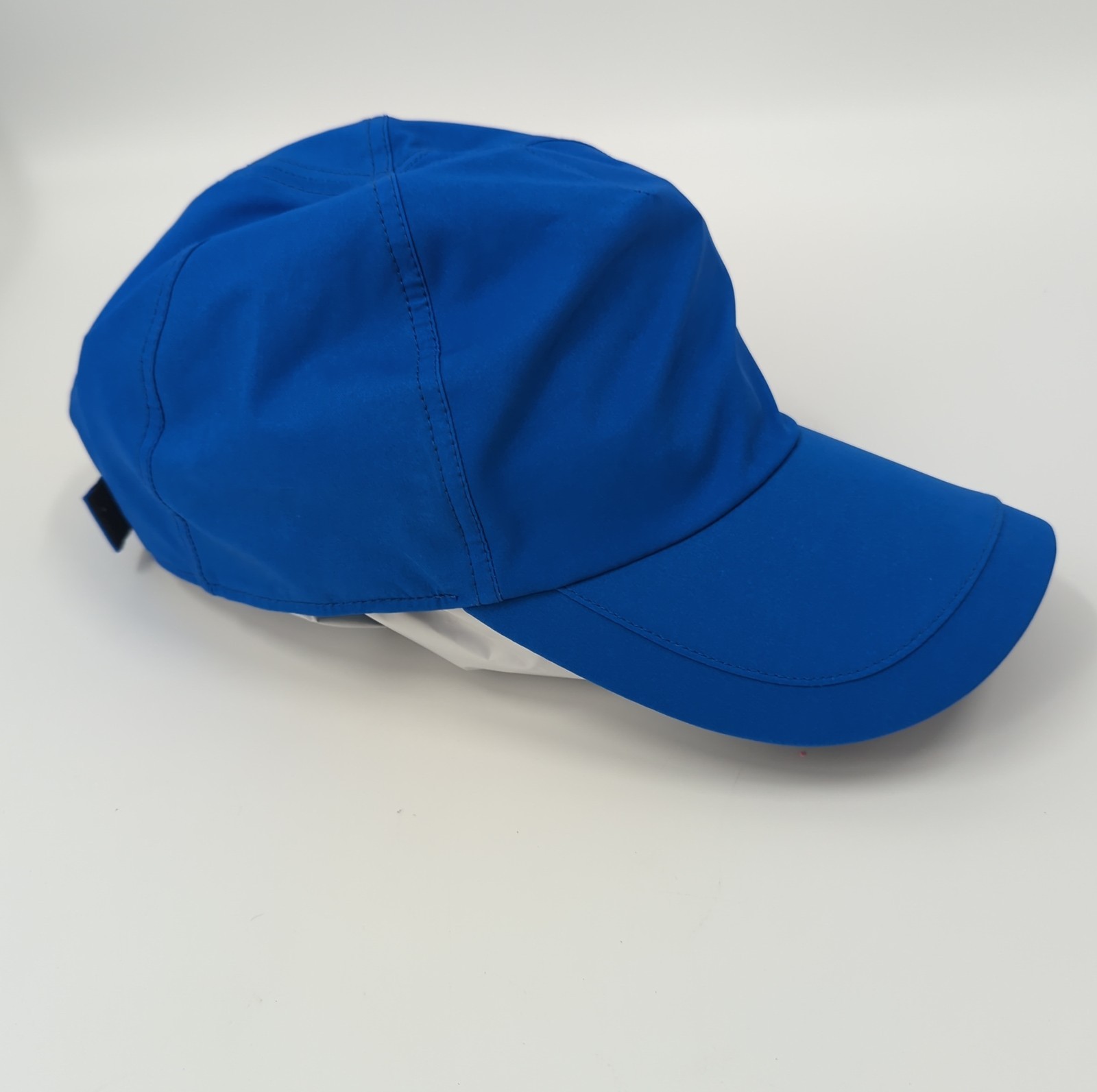 Asics Running Cycling Strap Back Lightweight Blue Hat Cap Small Logo Sz Large