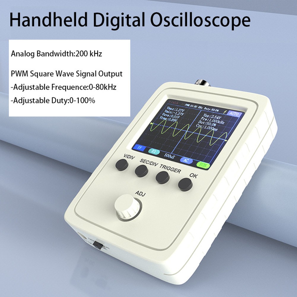 Assembled DSO150 Digital Oscilloscope 2.4" LCD Display With Case Test Clip Power