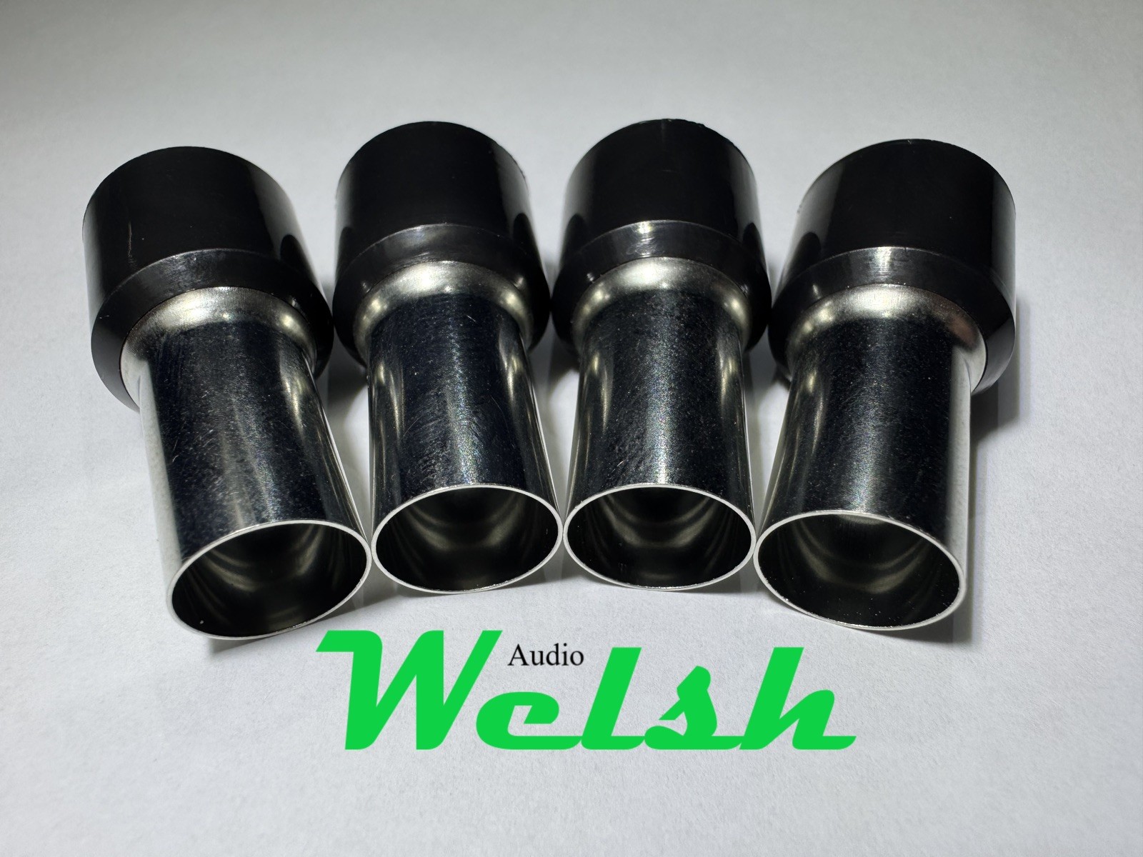 Premium Insulated Oversized 1/0 Ferrules (pack of 4) (All Black)