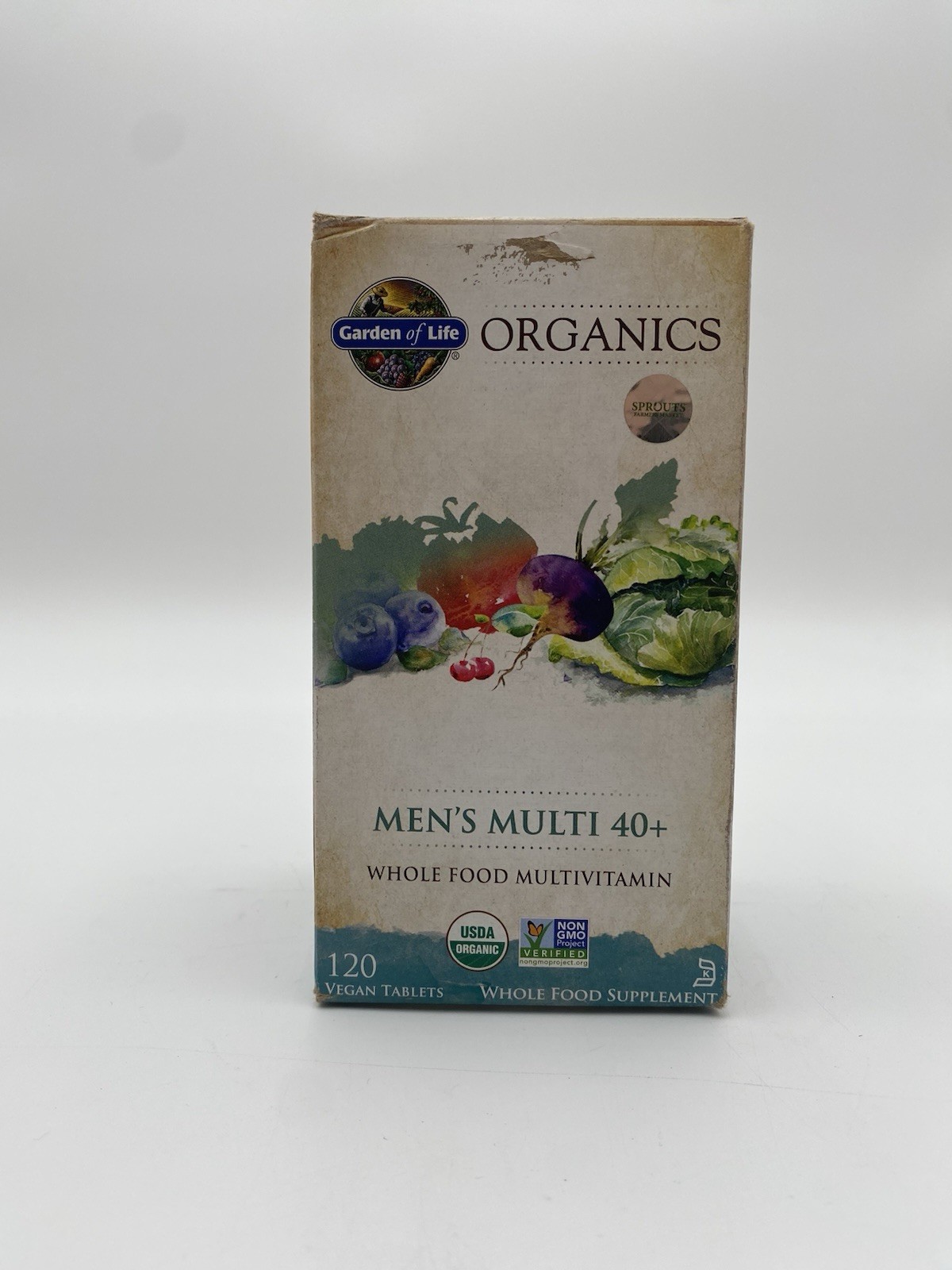 Garden of Life Organic Men's Multivitamin 40+ 120 Tablets Exp 9/27