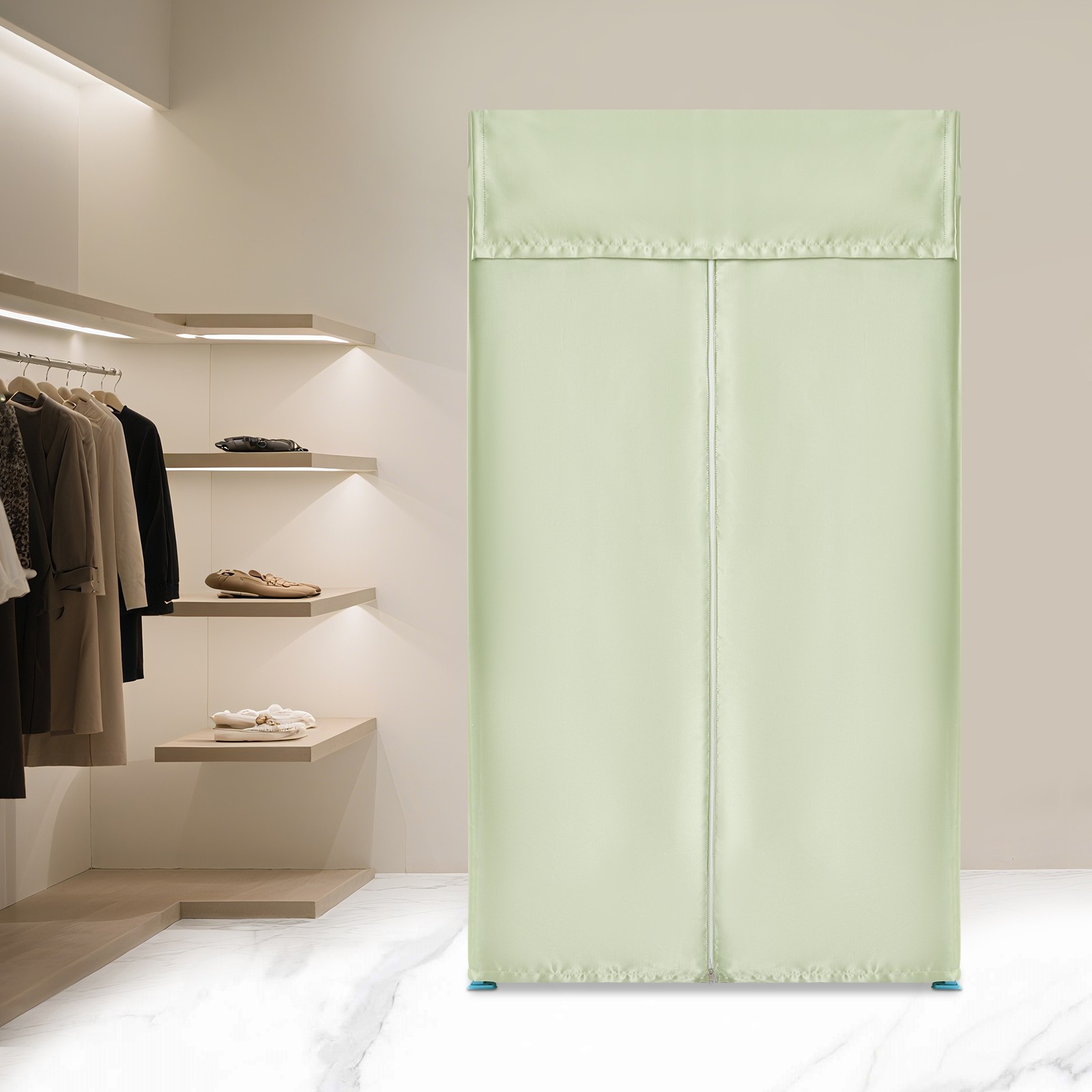 Clothing Store/Outdoor Adjustable Height Foldable Fitting Room 1*1*2m Green