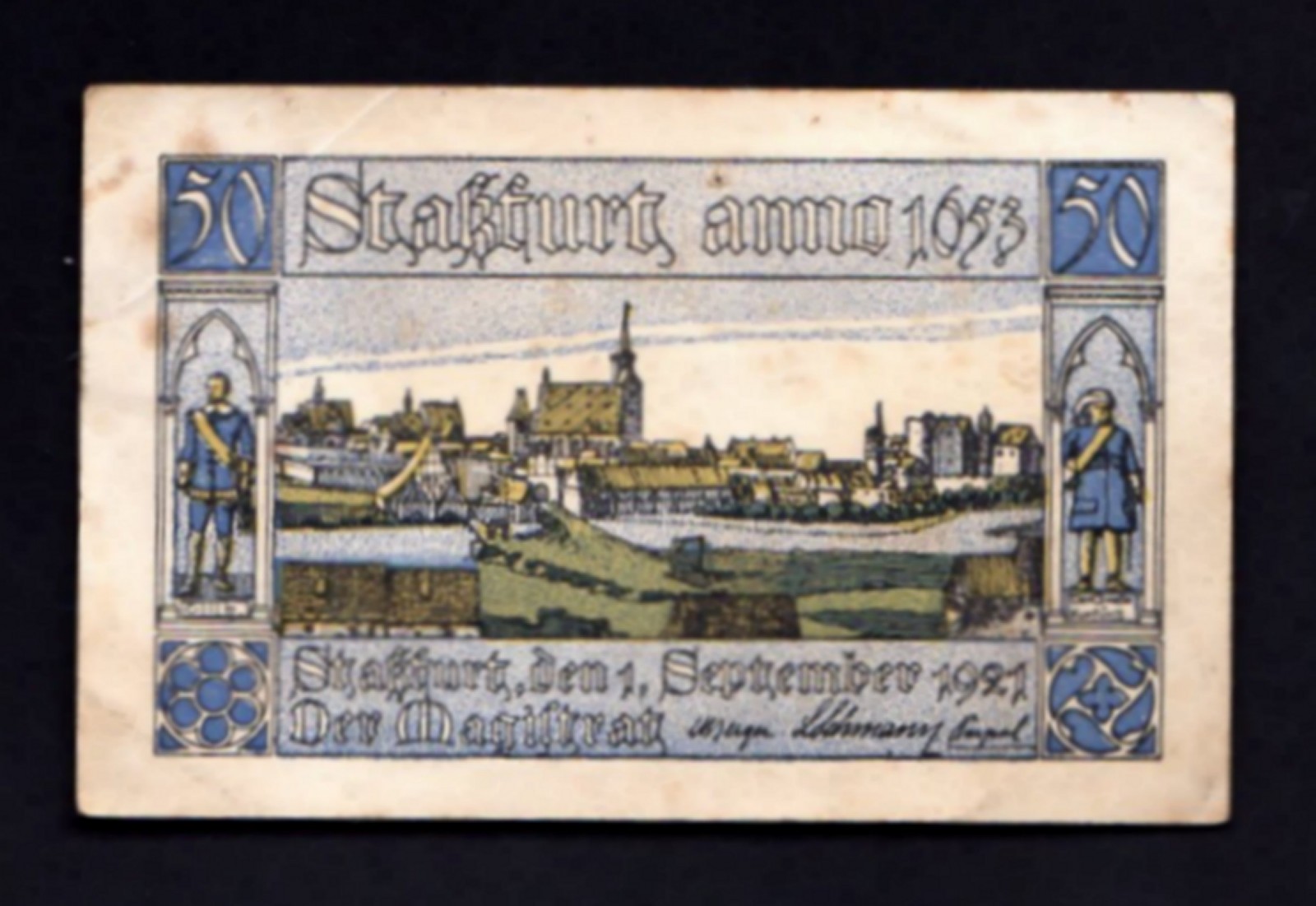 GERMAN EMERGENCY MONEY - 50 Pfennig Notgeld - Staßfurt, Germany - 1921