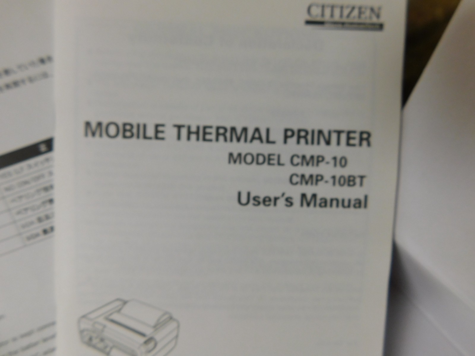 NEW OPEN BOX Citizen CMP-10BT-U5SC Mobile Receipt Printer