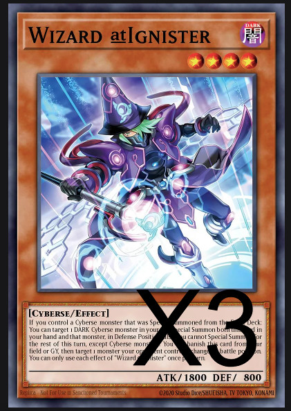3x Wizard @Ignister ALIN-EN001 1ST NM YUGIOH SR YUGIOH