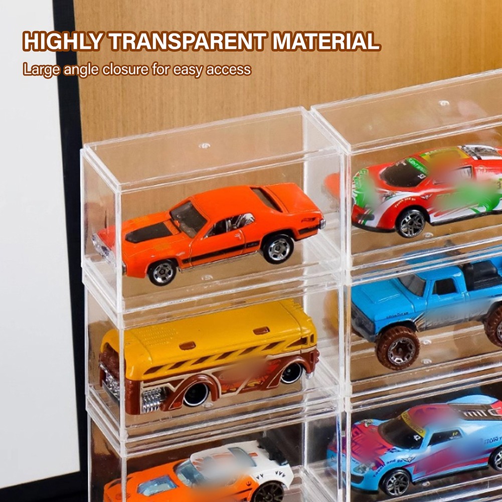 5PCS Toy Car Model Display Boxes 1/64 Scale, Model Car Display Case Protector