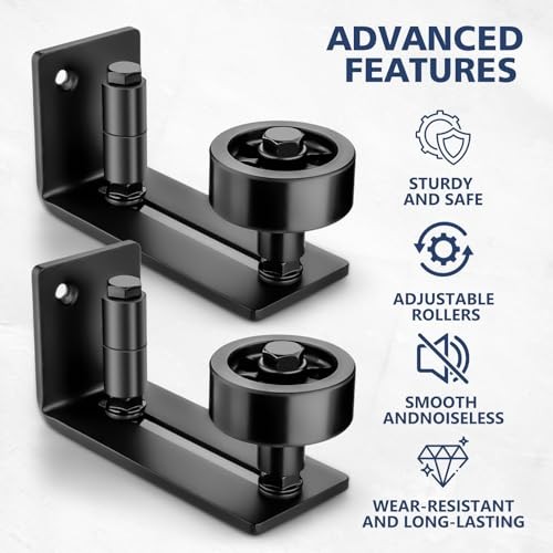 Sliding Barn Door Floor Guide for Bottom Adjustable Roller - 8 Assemble BSSR1