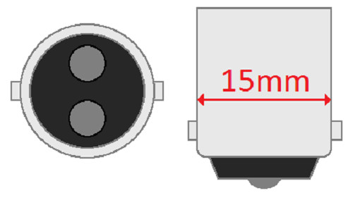 Bayonet Bulb Socket, BA15d base (1076, 1176 etc.), 1-hole Flange (parallel)