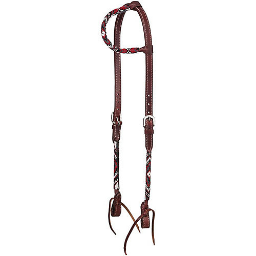 JT International Beaded Red Diamond One Ear Headstall
