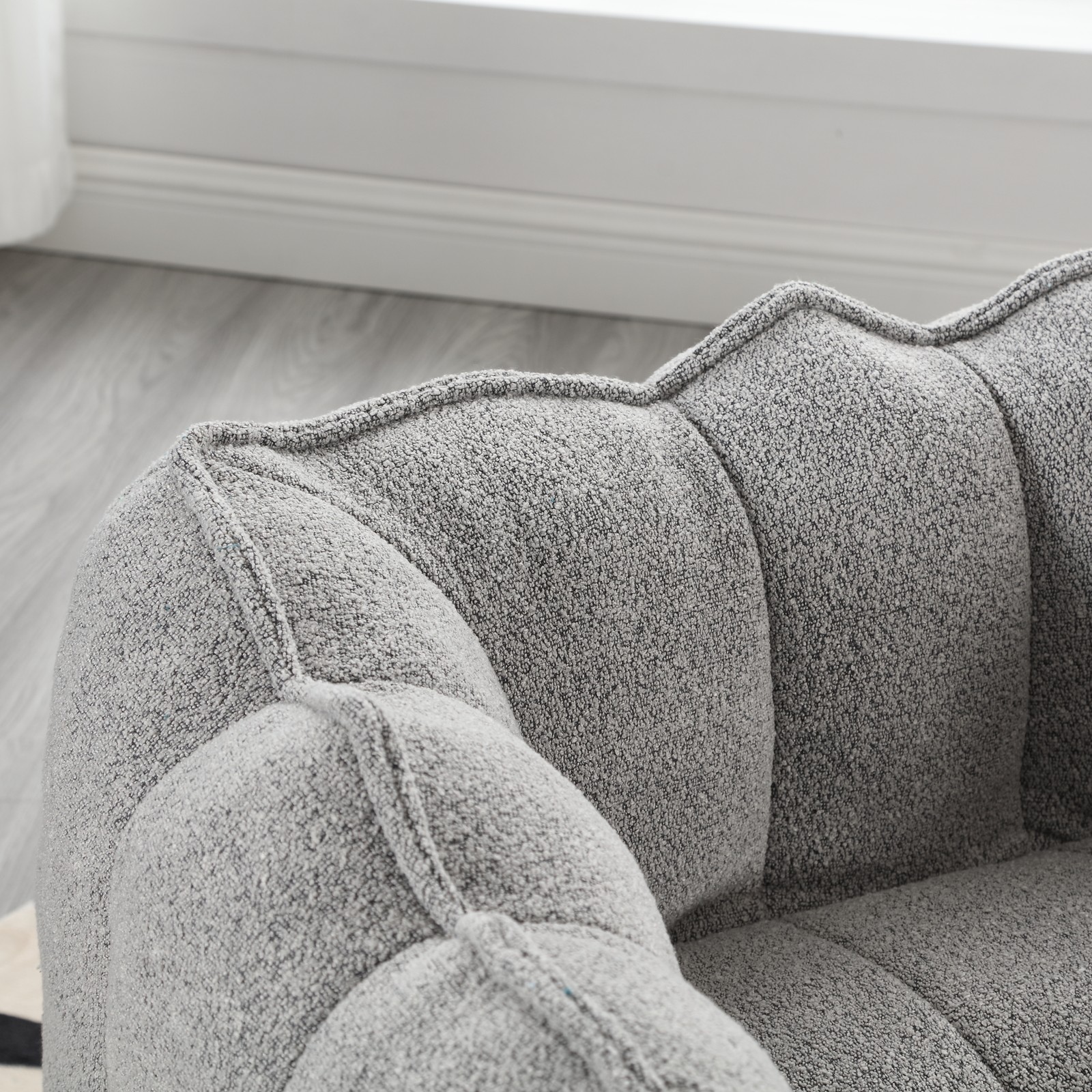 Soft Bean Bag Chair with High Resilient Foam(Chips)for living room and bedroom,