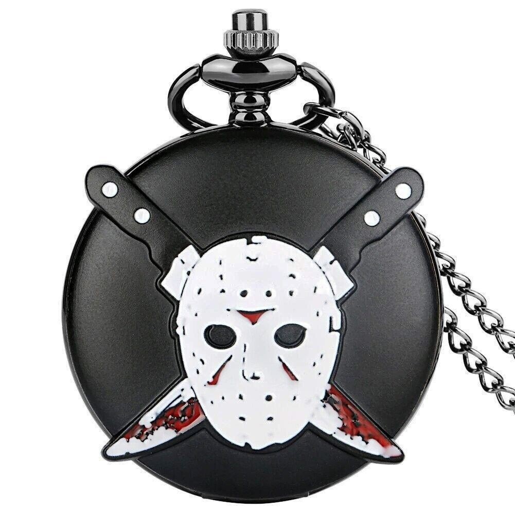 Jason Voorhees Friday the 13th Horror Themed Pendant Pocket Watch