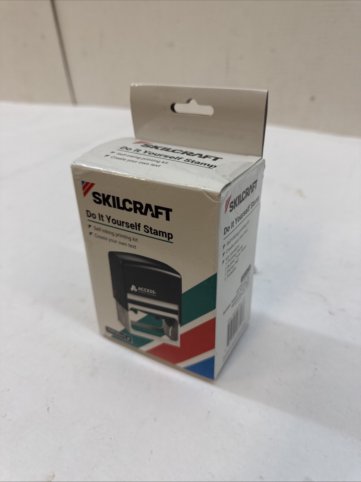 Skilcraft Self Inking Do-It-Yourself Stamp Kit, Black