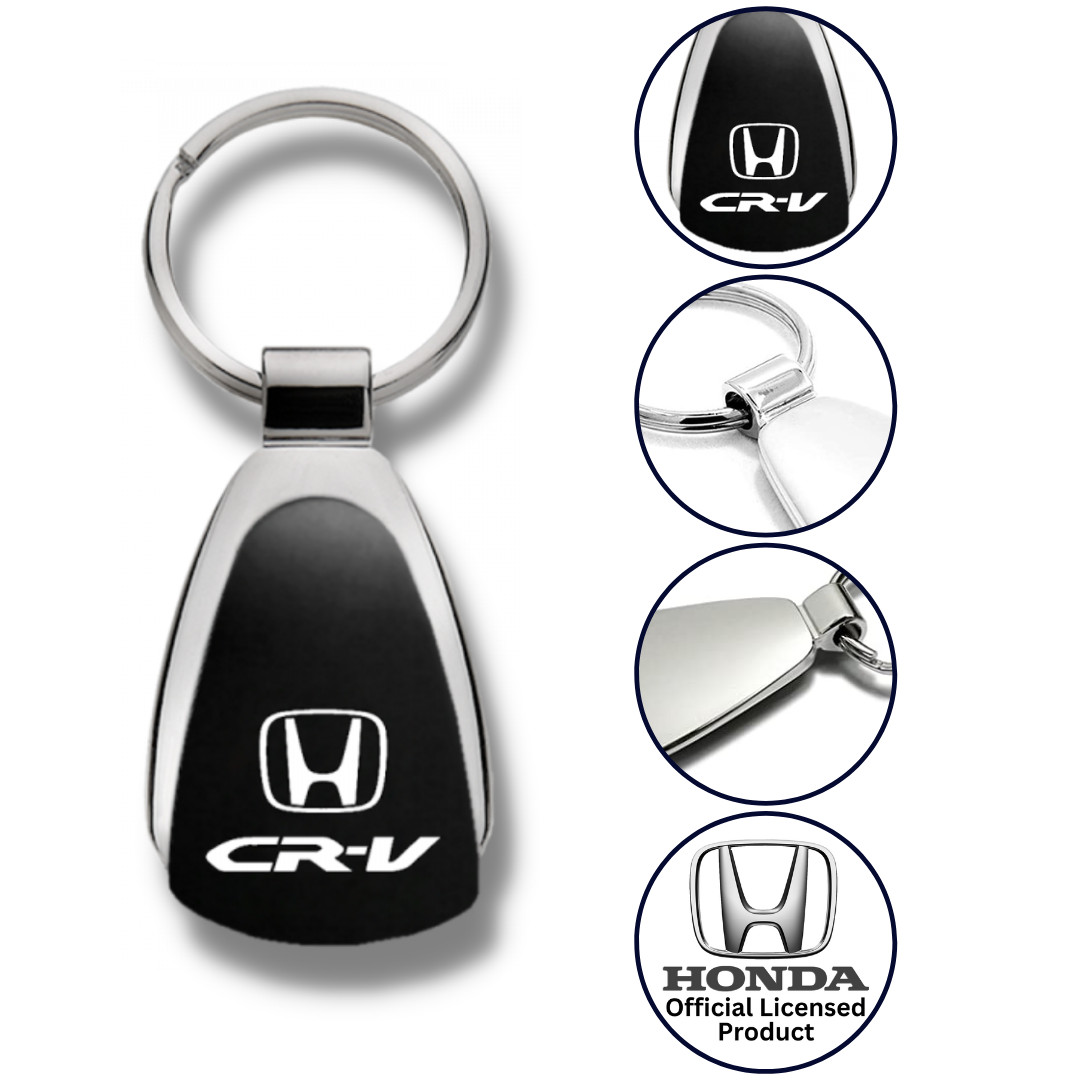 2012-2016 Honda CR-V Black Teardrop Logo Key Chain Fob Ring Official Licensed